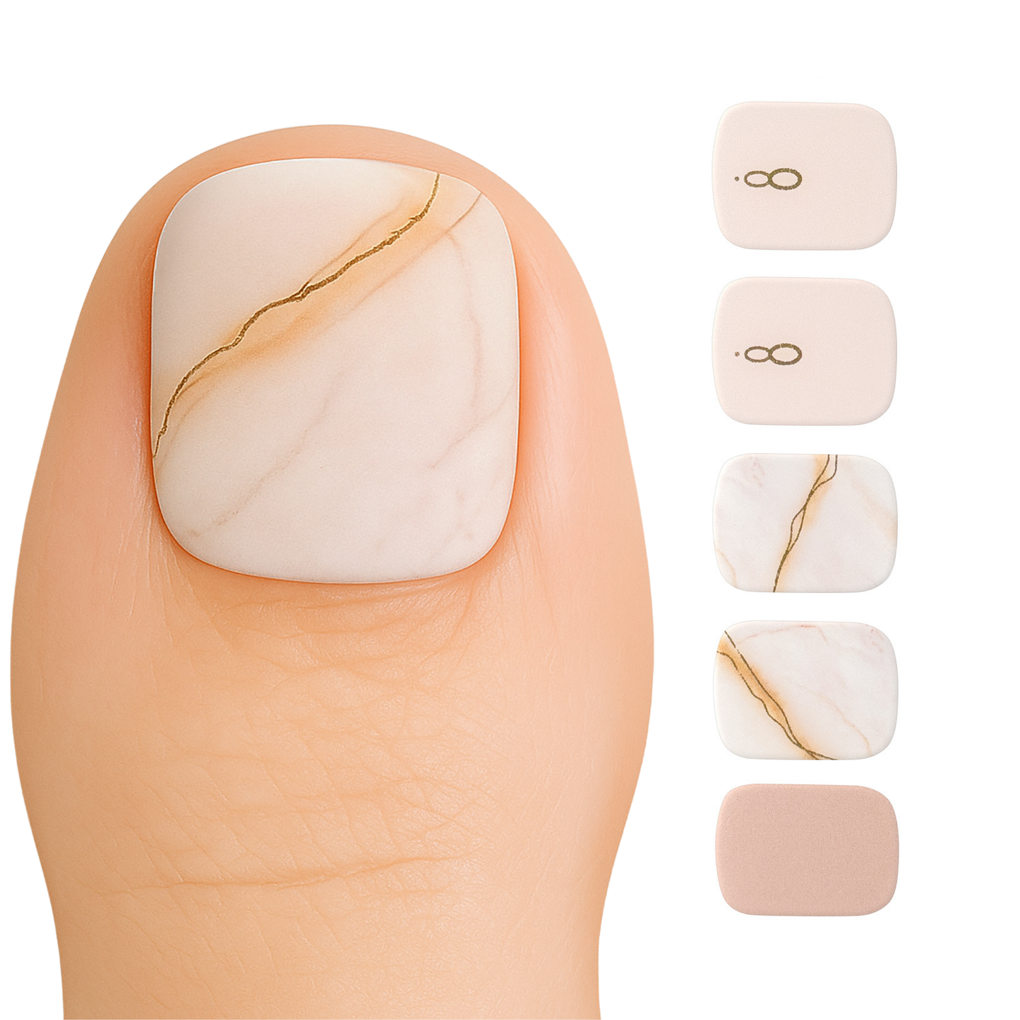 Gel Toe Strip Honey Marble