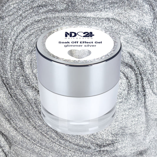 Gel effet Soak Off Mica Argent