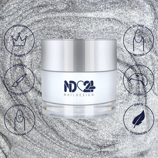 Gel effet Soak Off Mica Argent