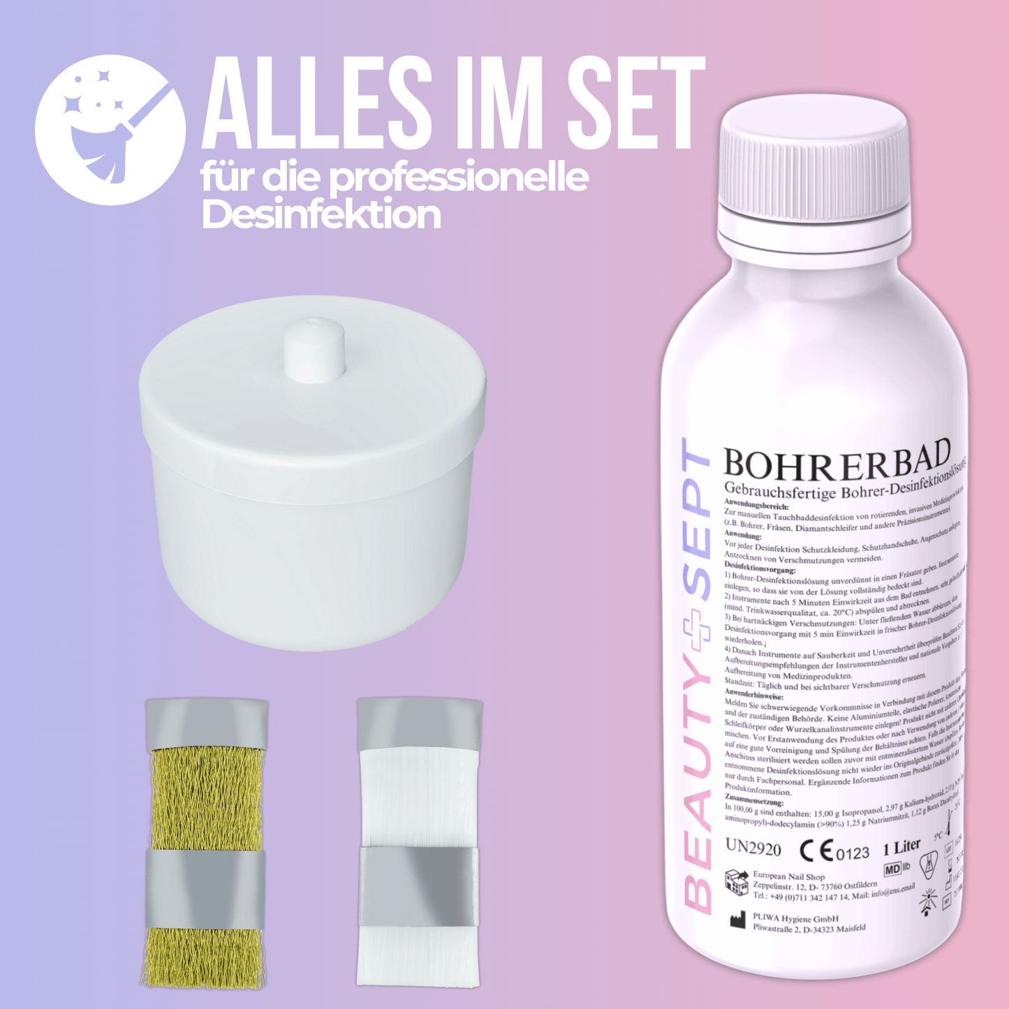 BEAUTYSept Reinigung Set Bohrer S