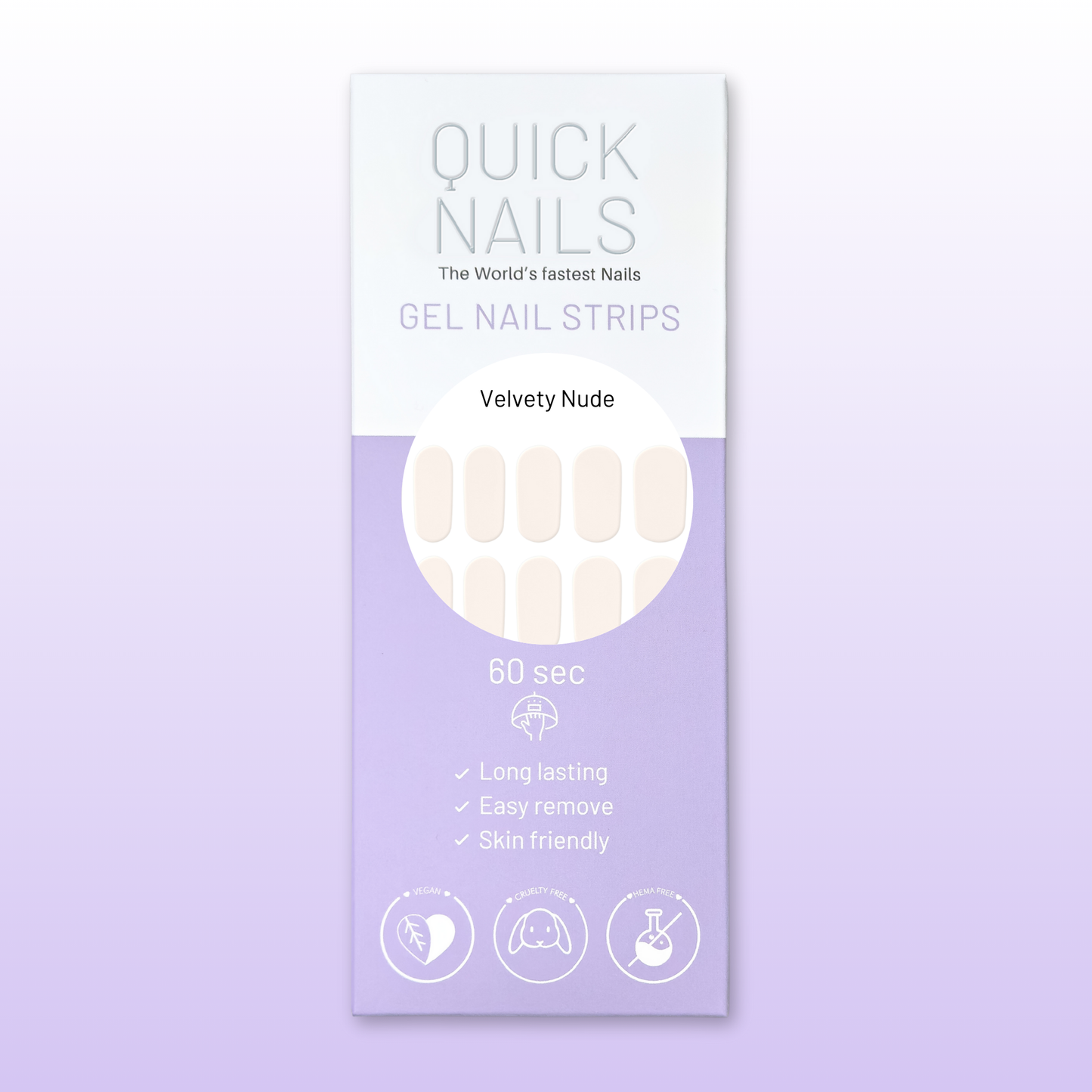 Gel Nail Strip Velvety Nude