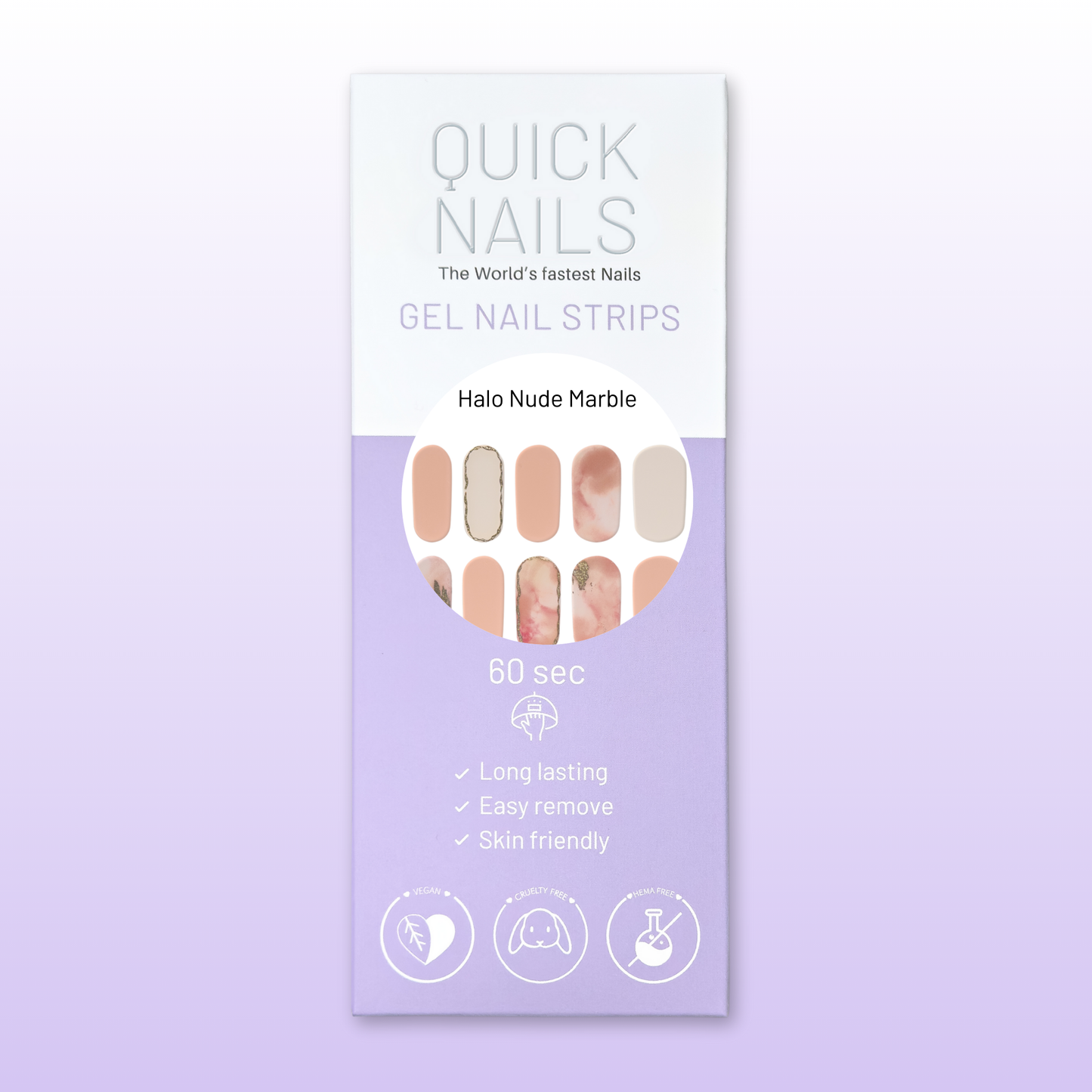 Gel Nail Halo Nude Marble Sunrise