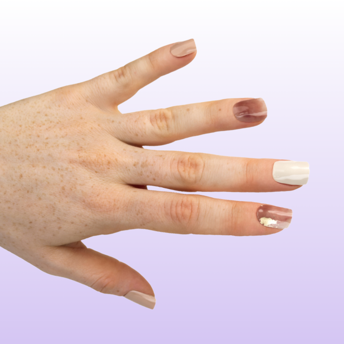 Gel Nail Halo Nude Marble Sunrise