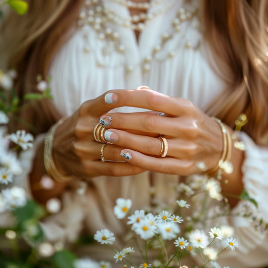 Gel Nail Strip Azure Blossom