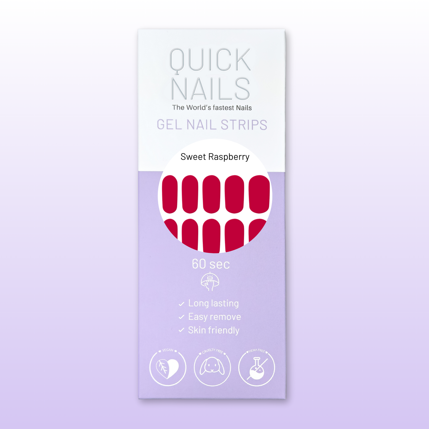 Gel Nail Strip Sweet Raspberry