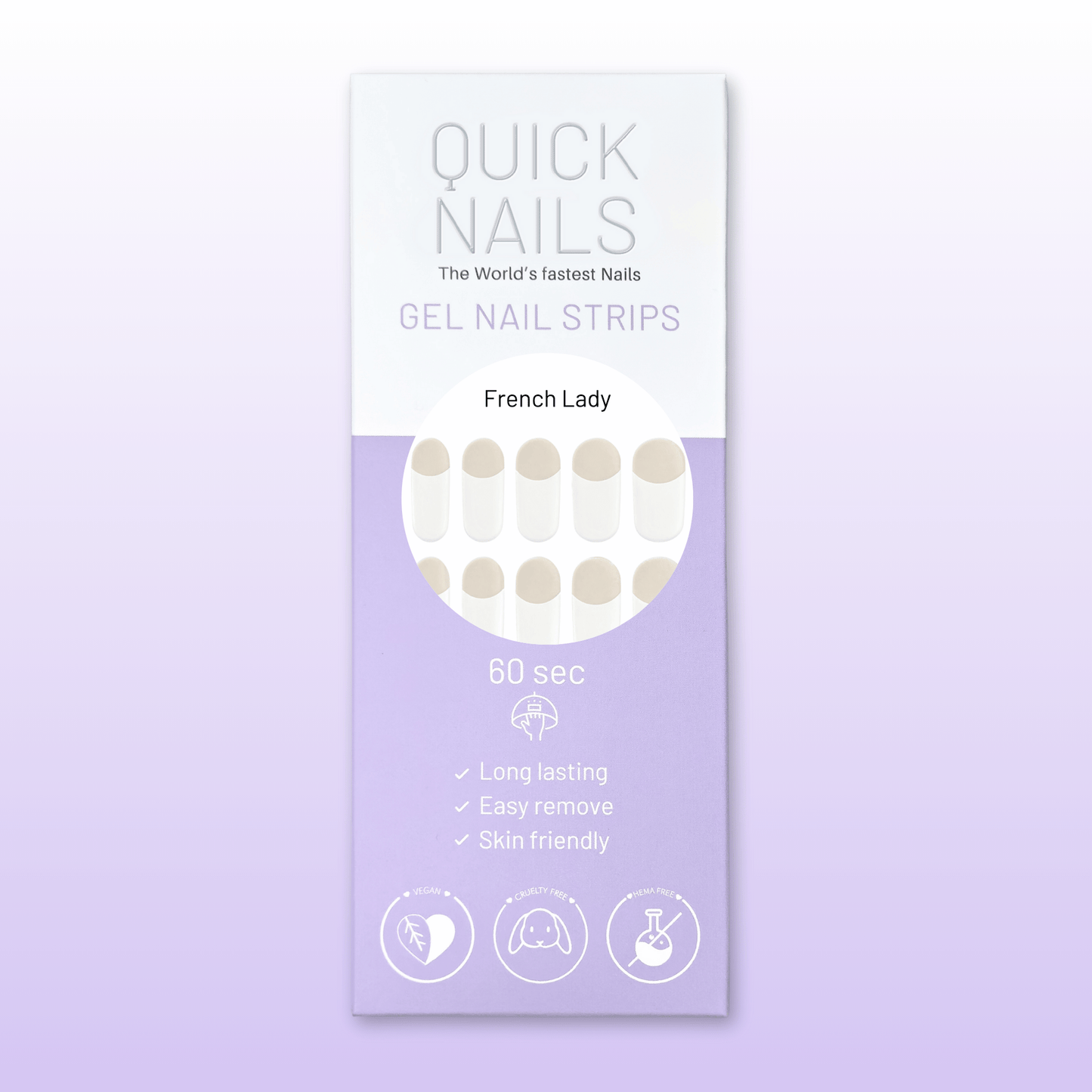 Gel Nail Strip French Lady