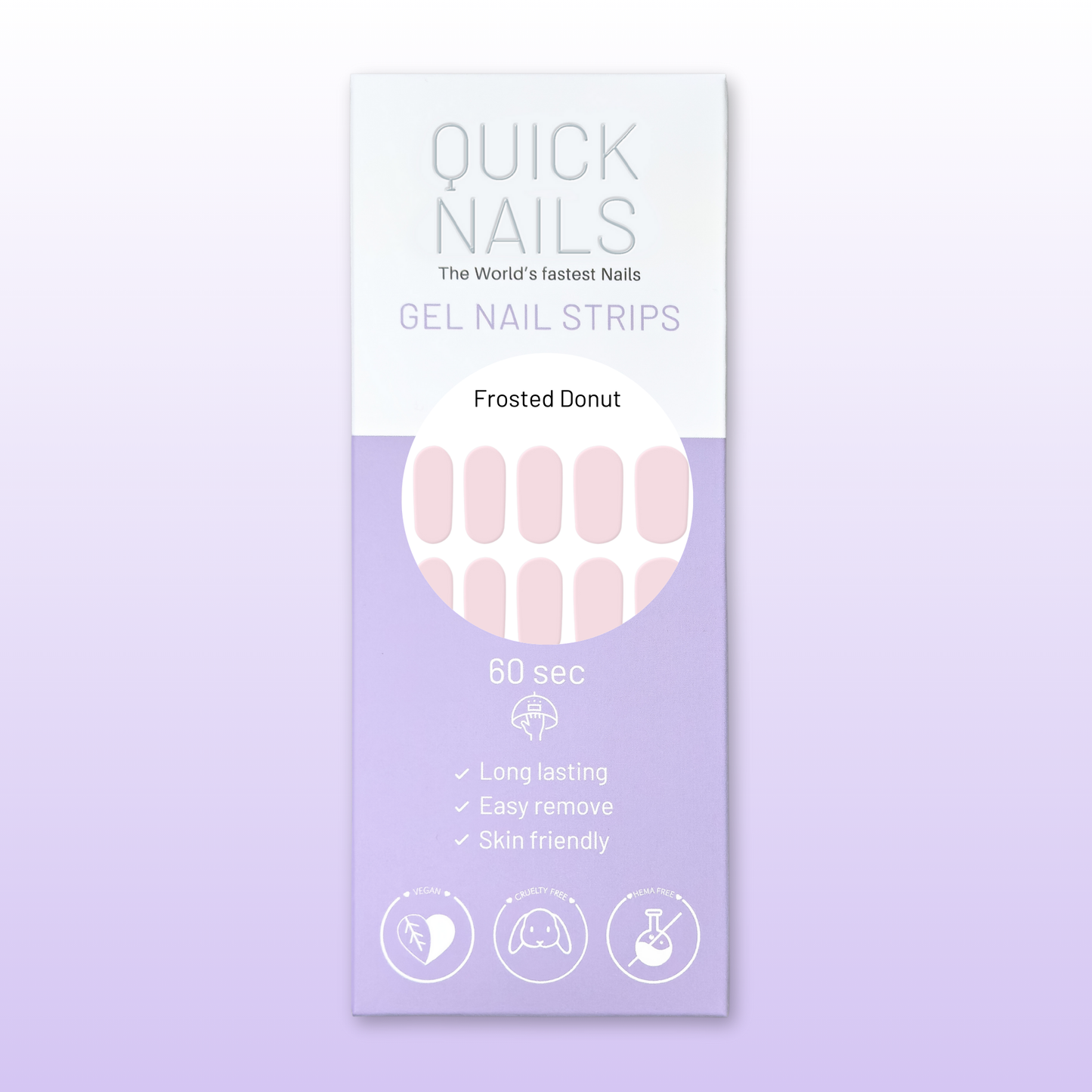 Gel Nail Strip Frosted Donut