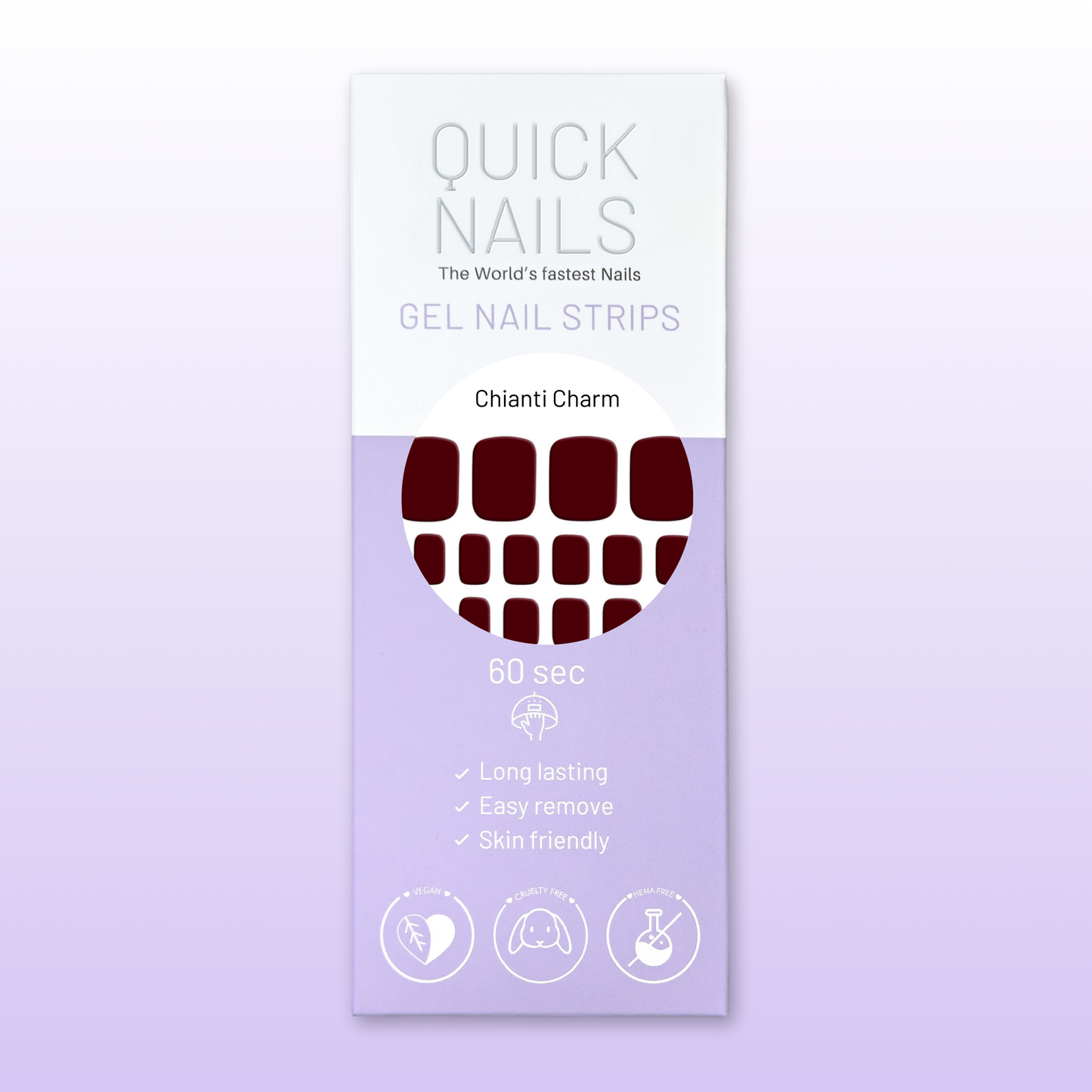 Gel Toe Strip Glassy Chianti Charm