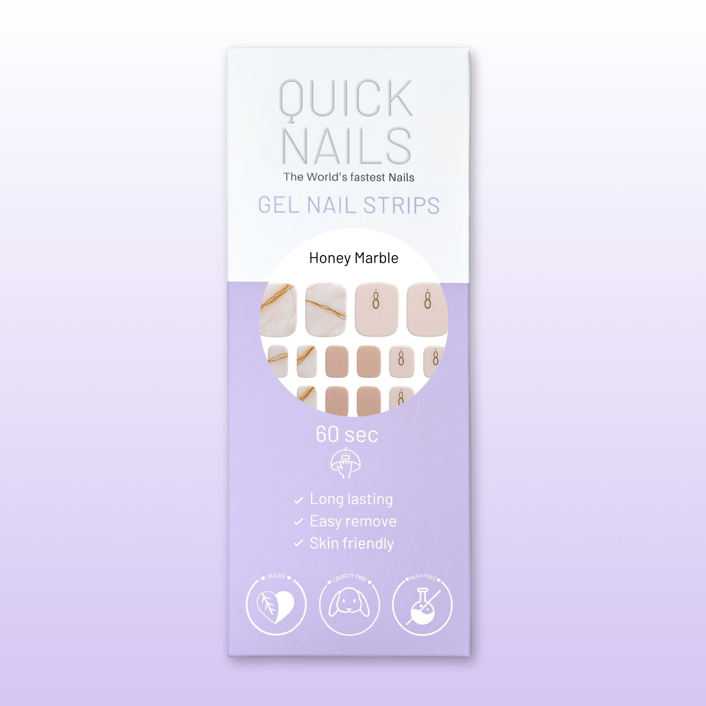 Gel Toe Strip Honey Marble