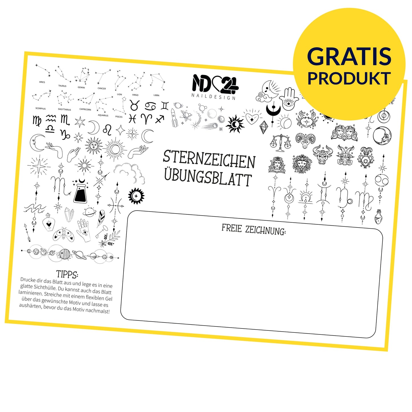 Übungsblatt Sternzeichen