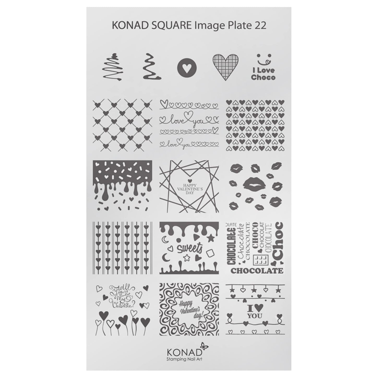 KONAD Stamping Schablone XL