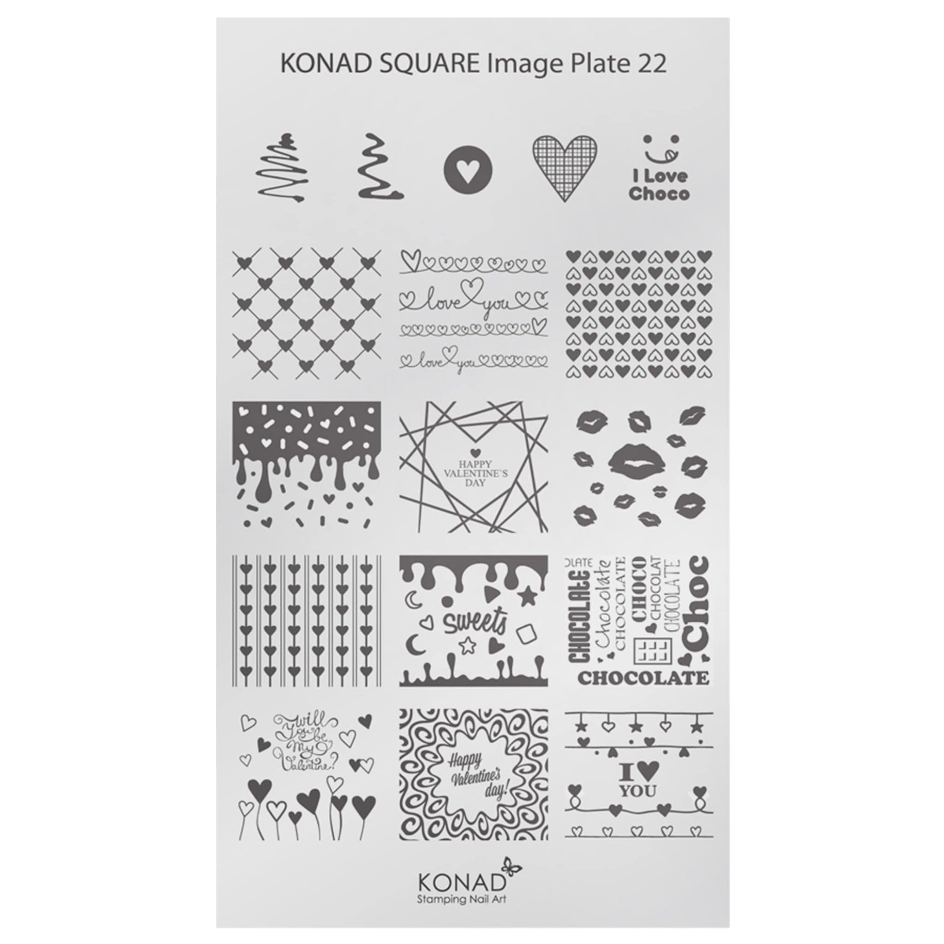 KONAD Stamping Schablone XL