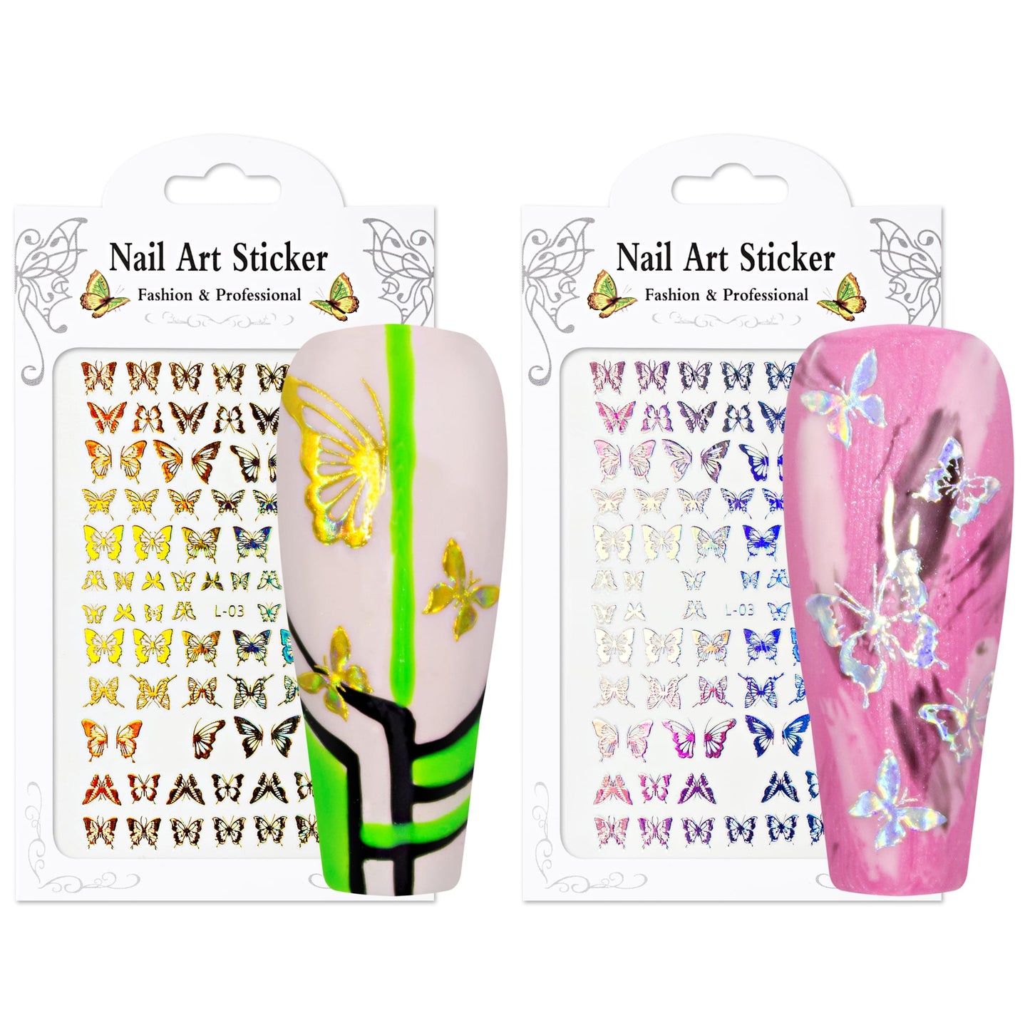 Nailart Sticker Holo - 2 Stück