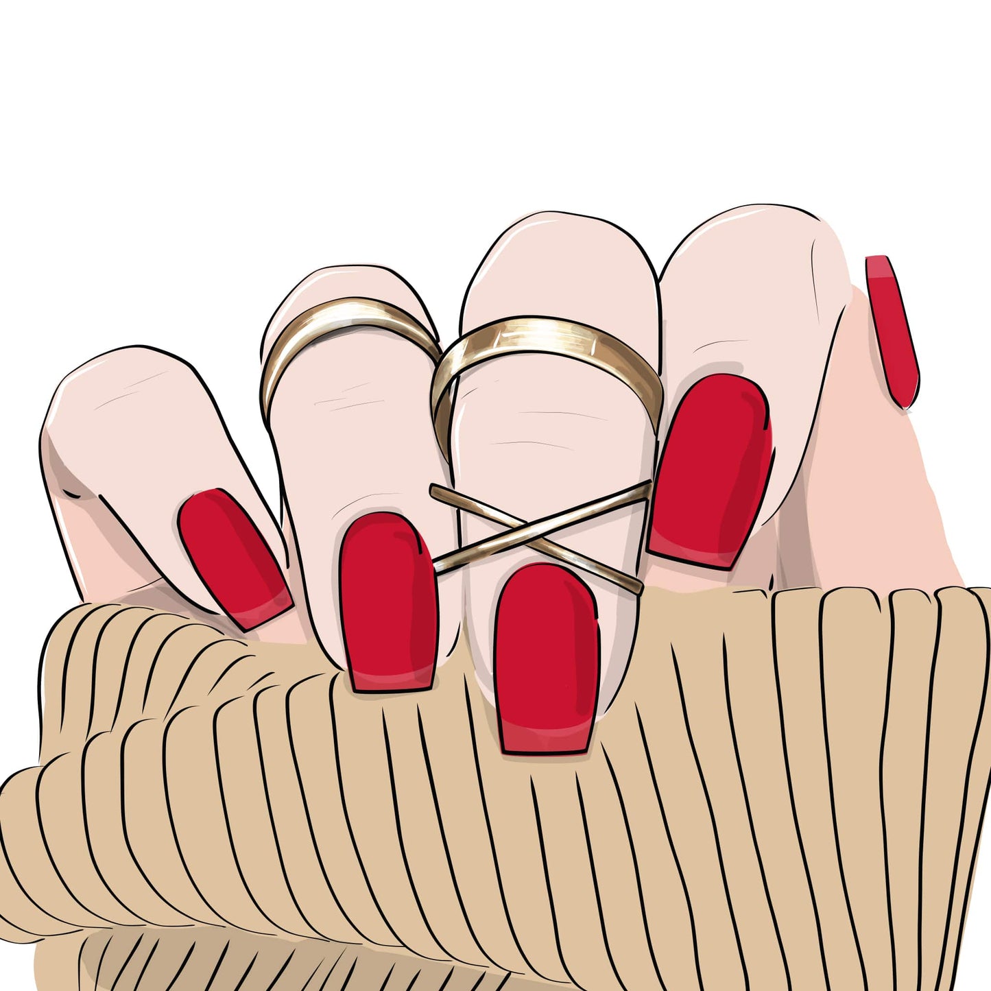 Gel Nail Strip Glassy Iconic Rouge
