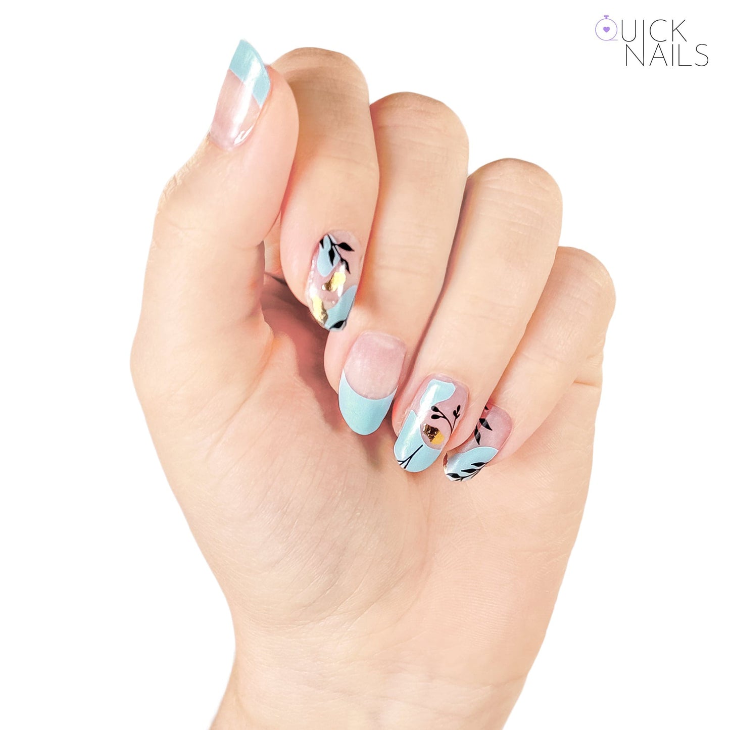 Gel Nail Strip Azure Blossom