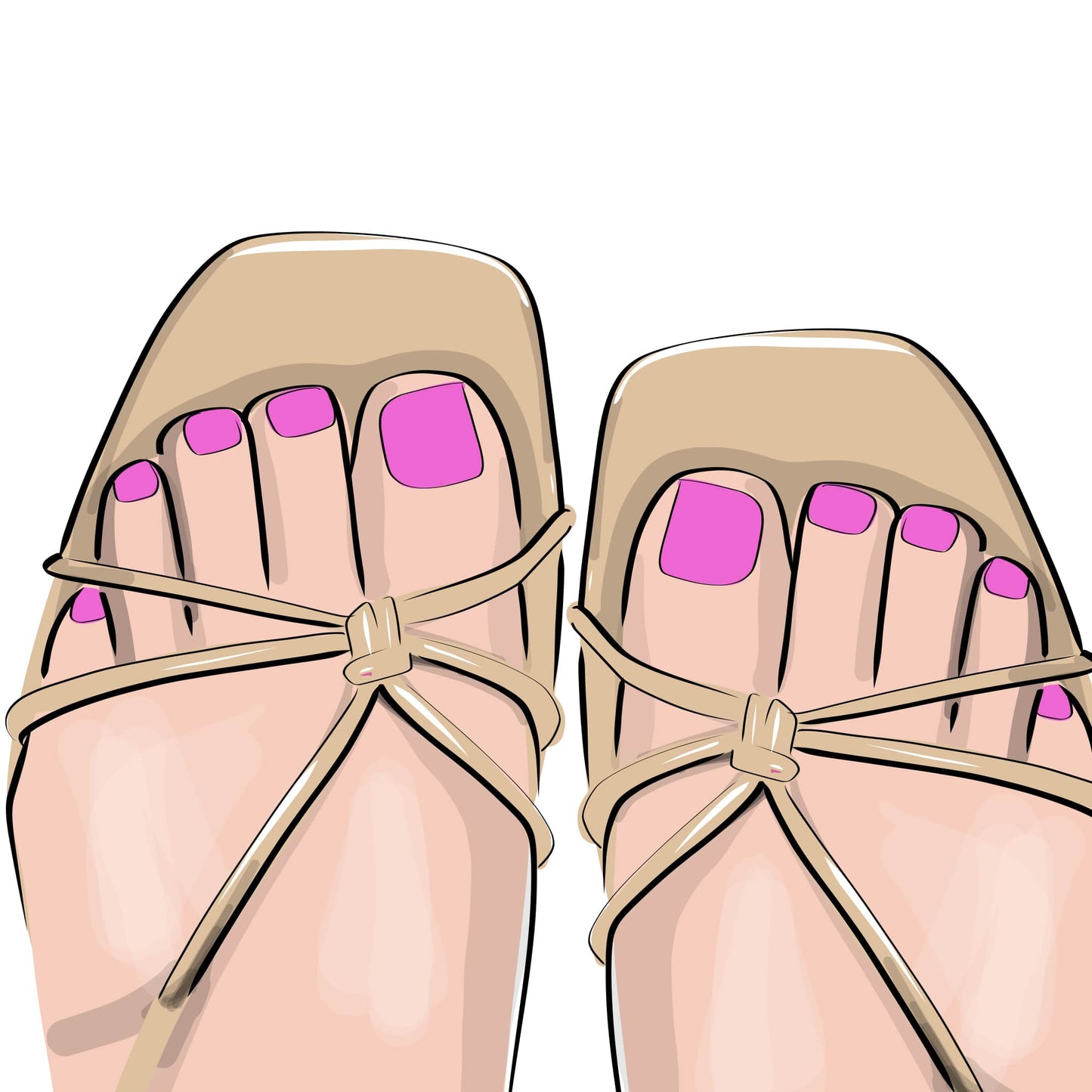 Gel Toe Strip Playful Fuchsia