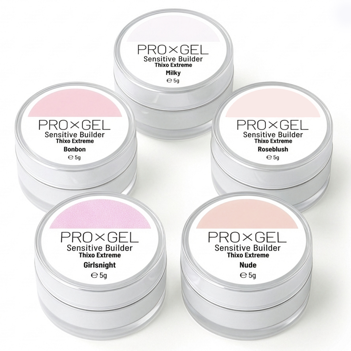 PROxGEL Sensitive Builder Thixo Extreme – 5er Set