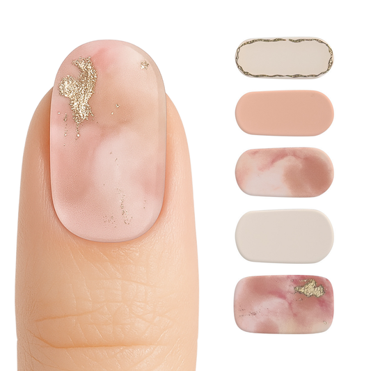 Gel Nail Halo Nude Marble Sunrise