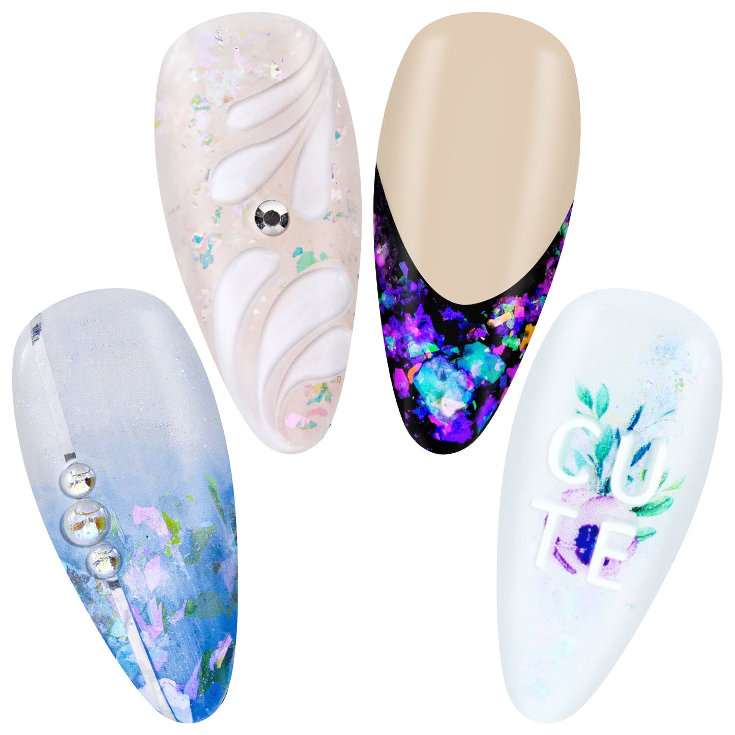 Nailart Mermaid Pigment & Flakes