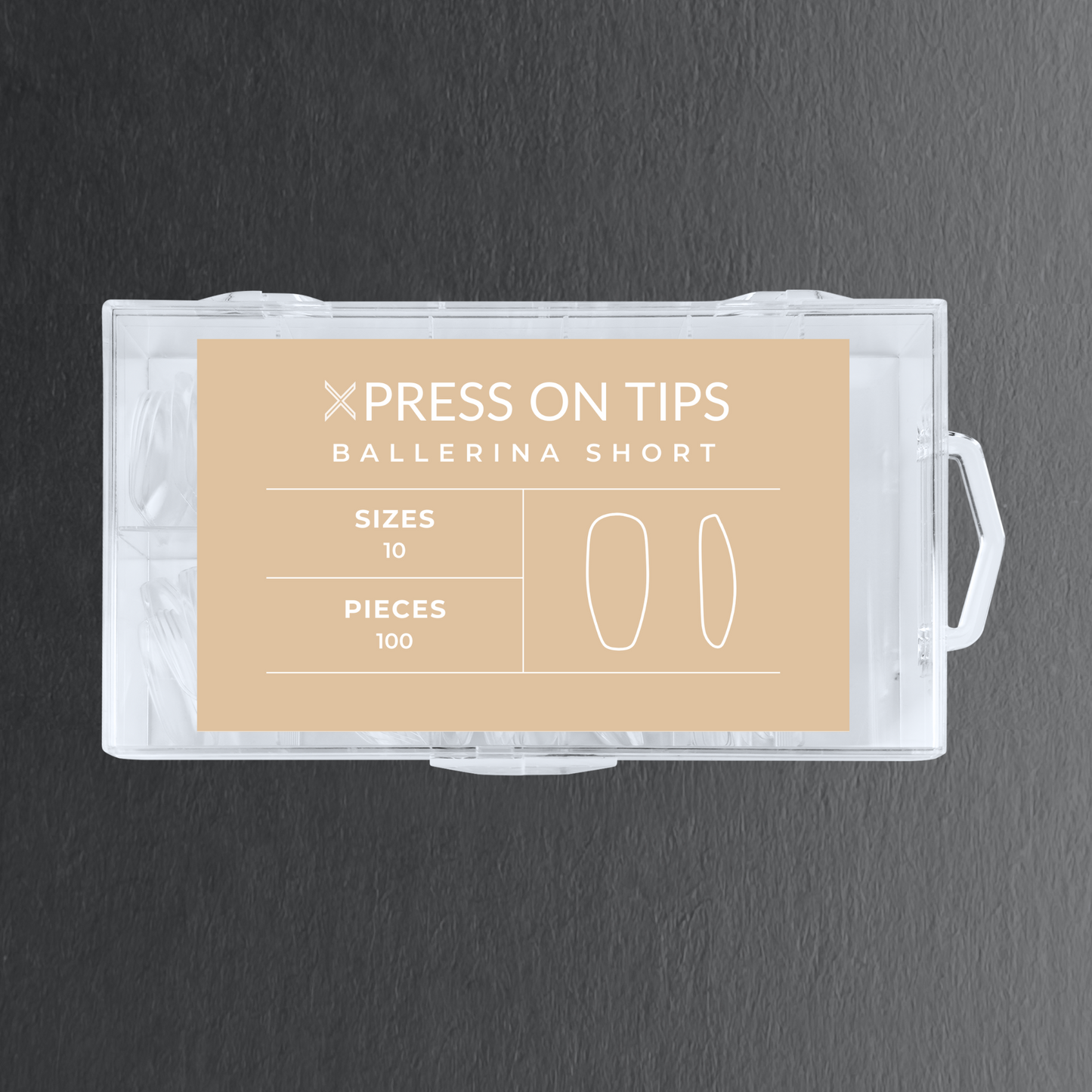 100 Tip Box X Press On Ballerina Short