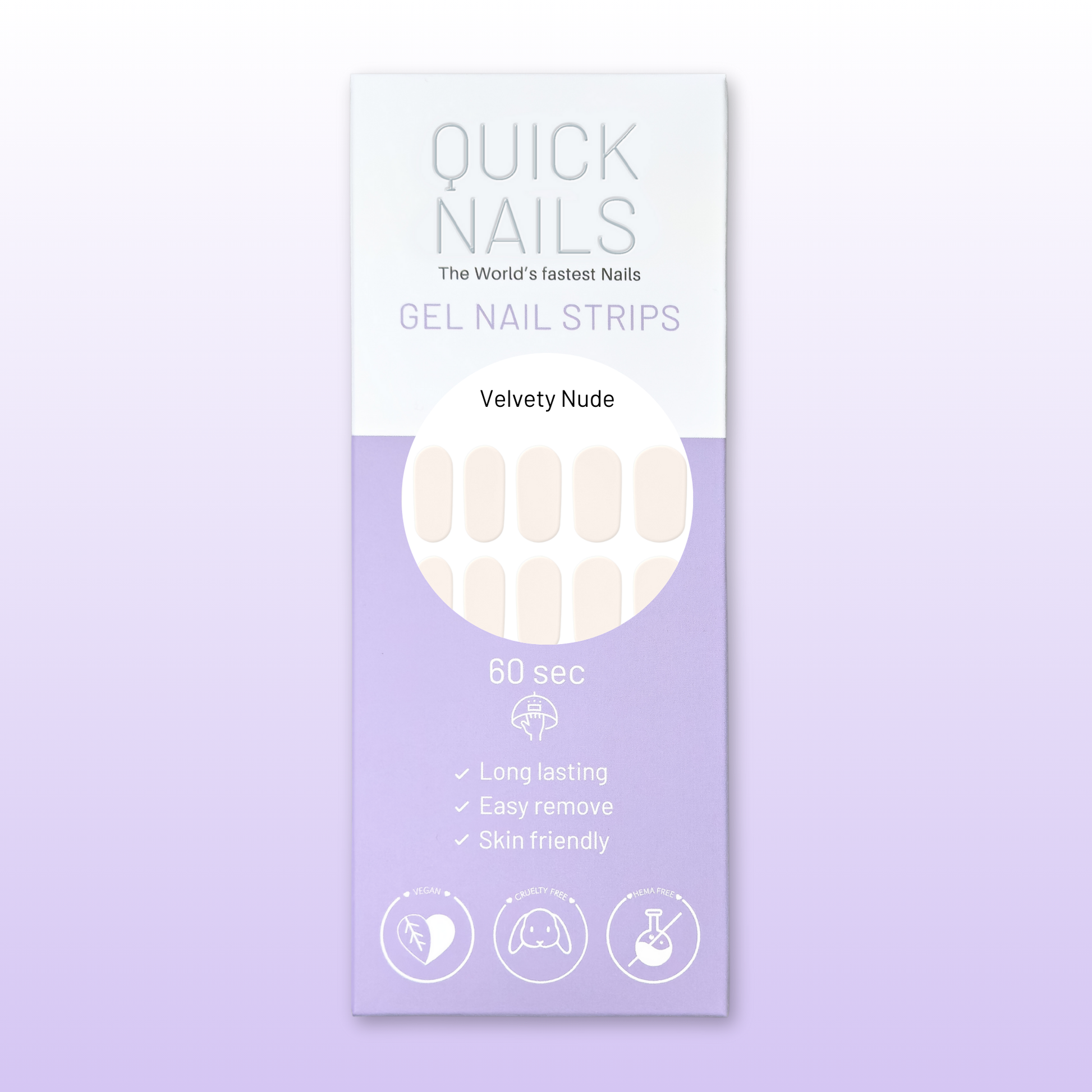 Gel Nail Strip Velvety Nude