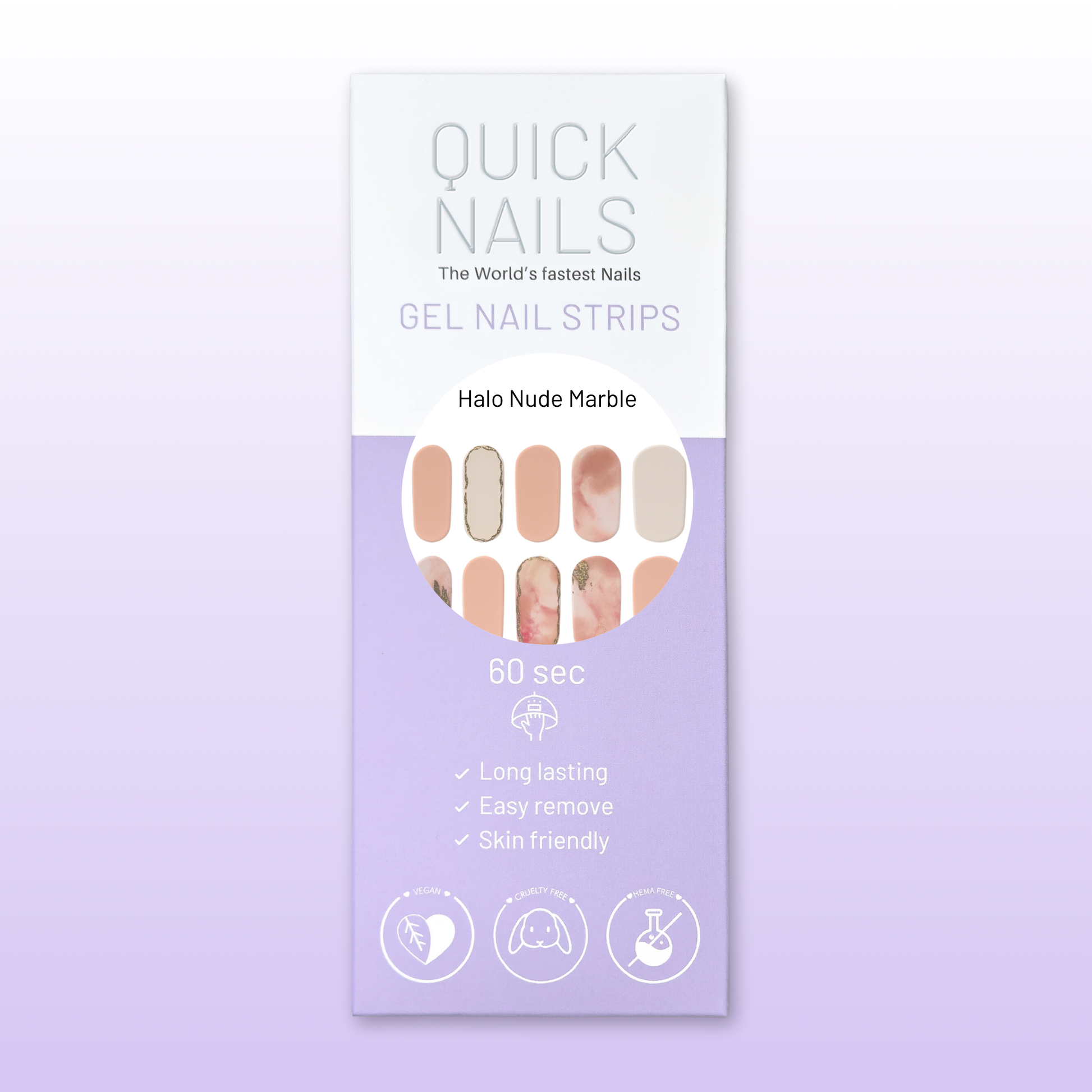 Gel Nail Halo Nude Marble Sunrise