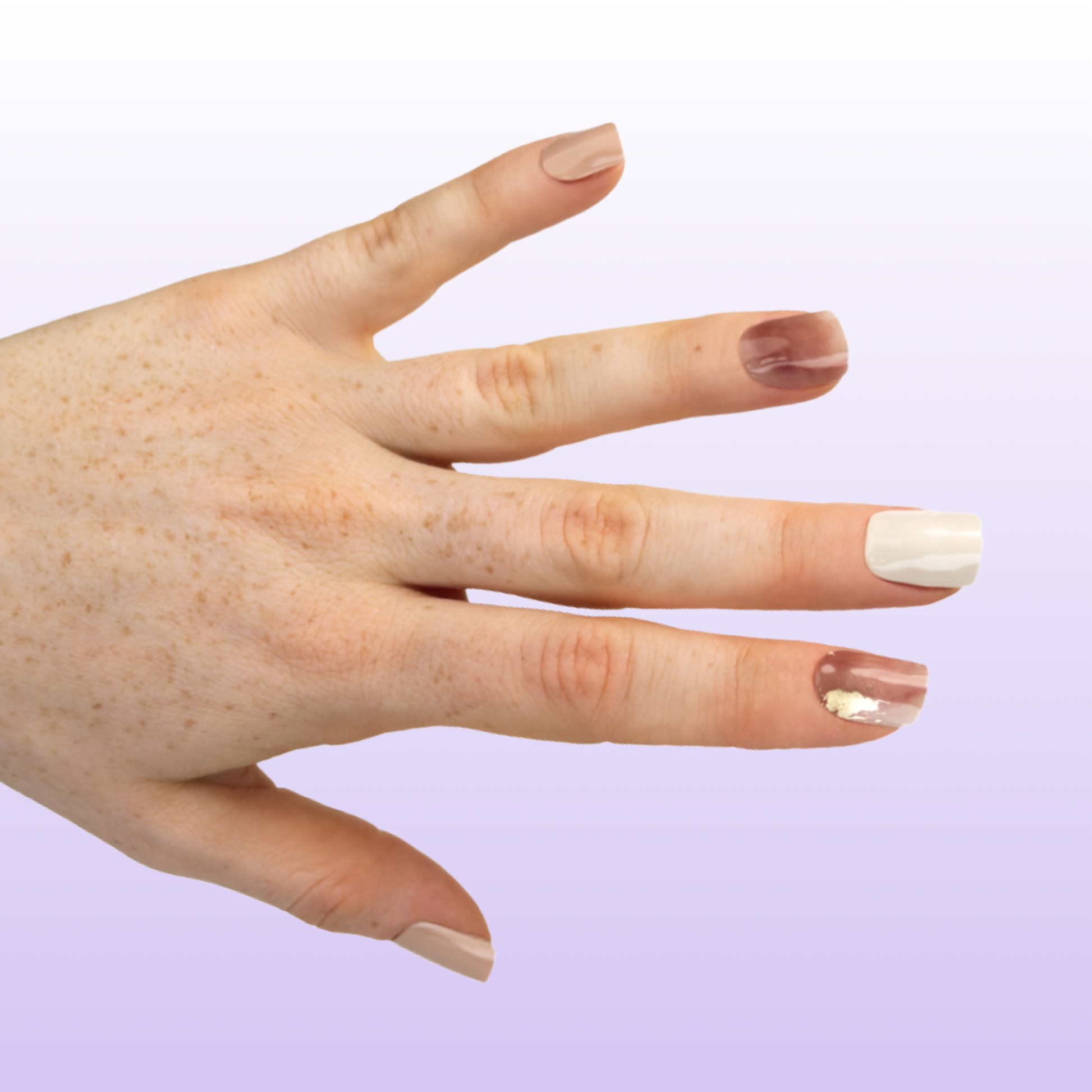 Gel Nail Halo Nude Marble Sunrise