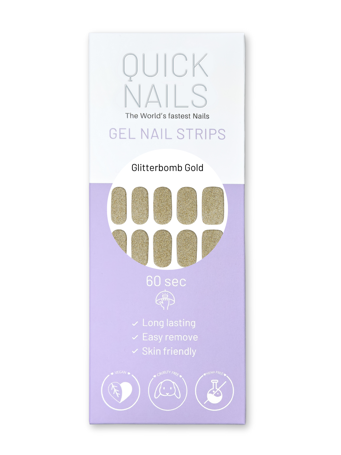 Bande d'ongles en gel Glitterbomb doré