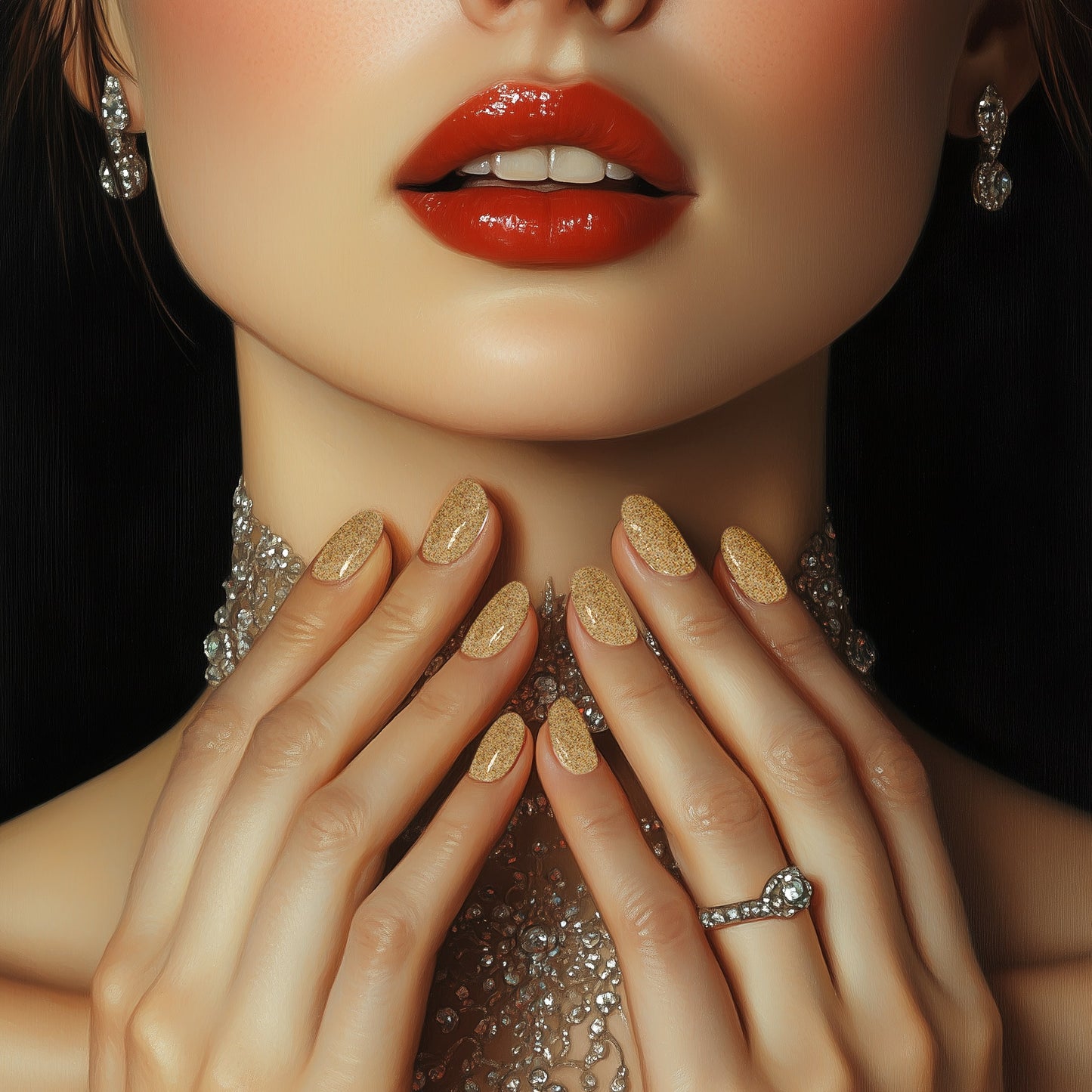 Gel Nail Strip Glitterbomb Gold