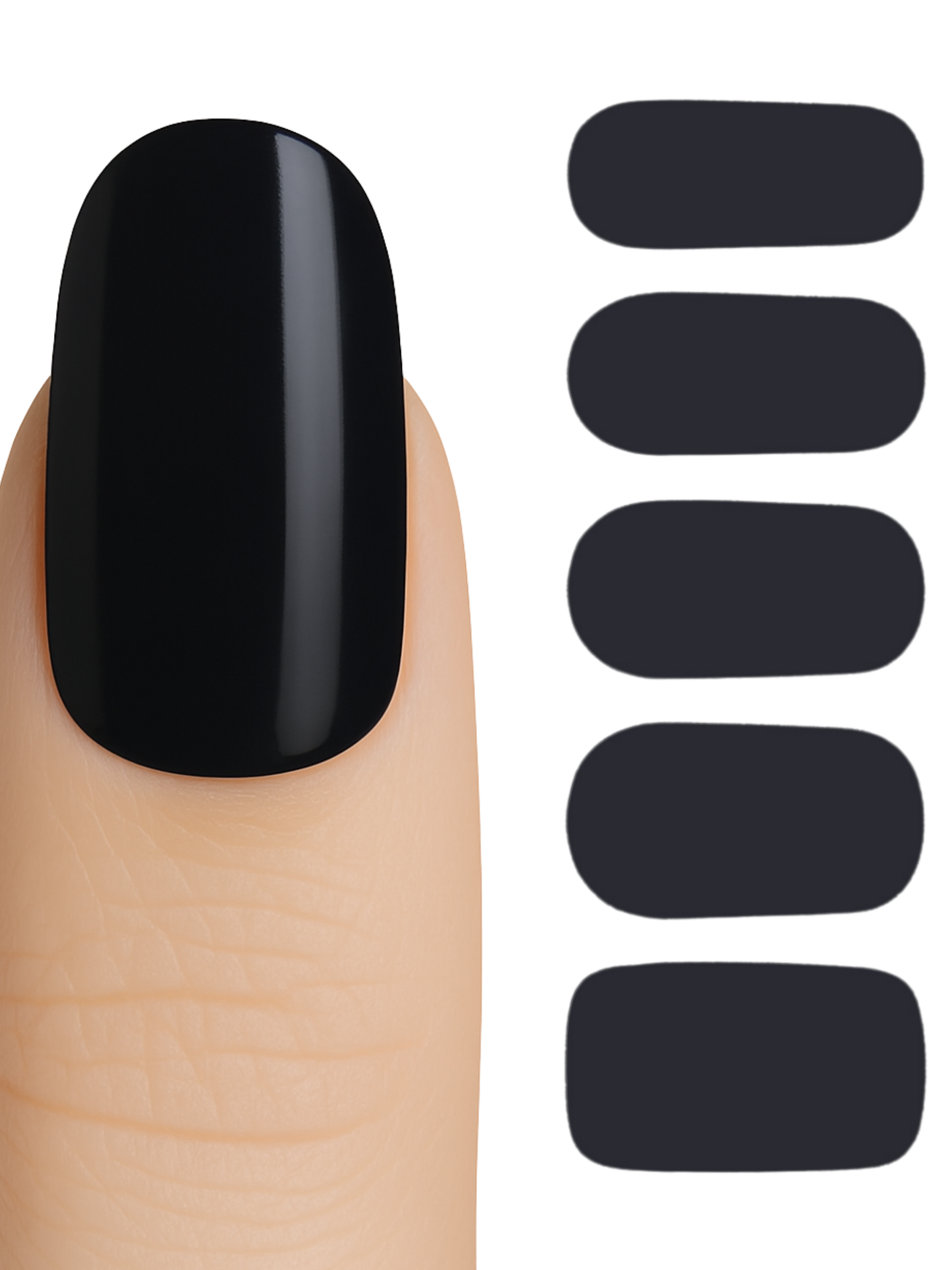 Bande d'ongles en gel Cendre de minuit