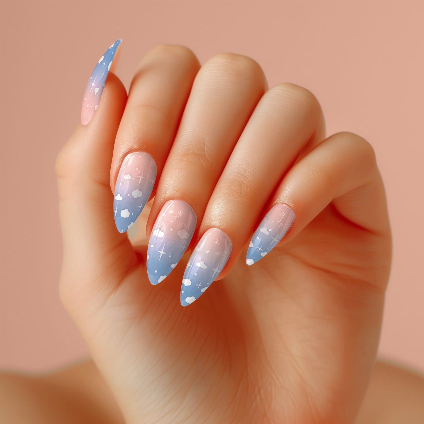 Gel Nail Strip Set Sky Dance