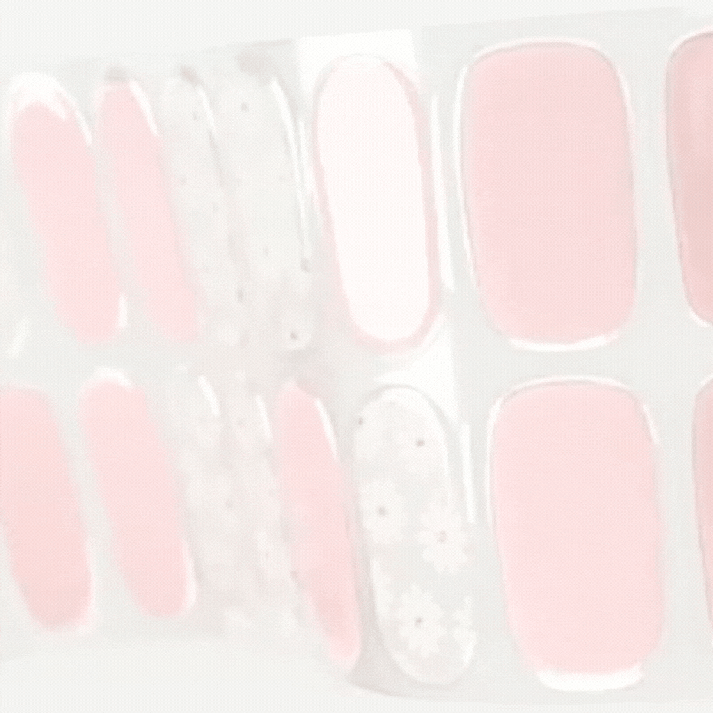 Gel Nail Strip Blushing Daisy