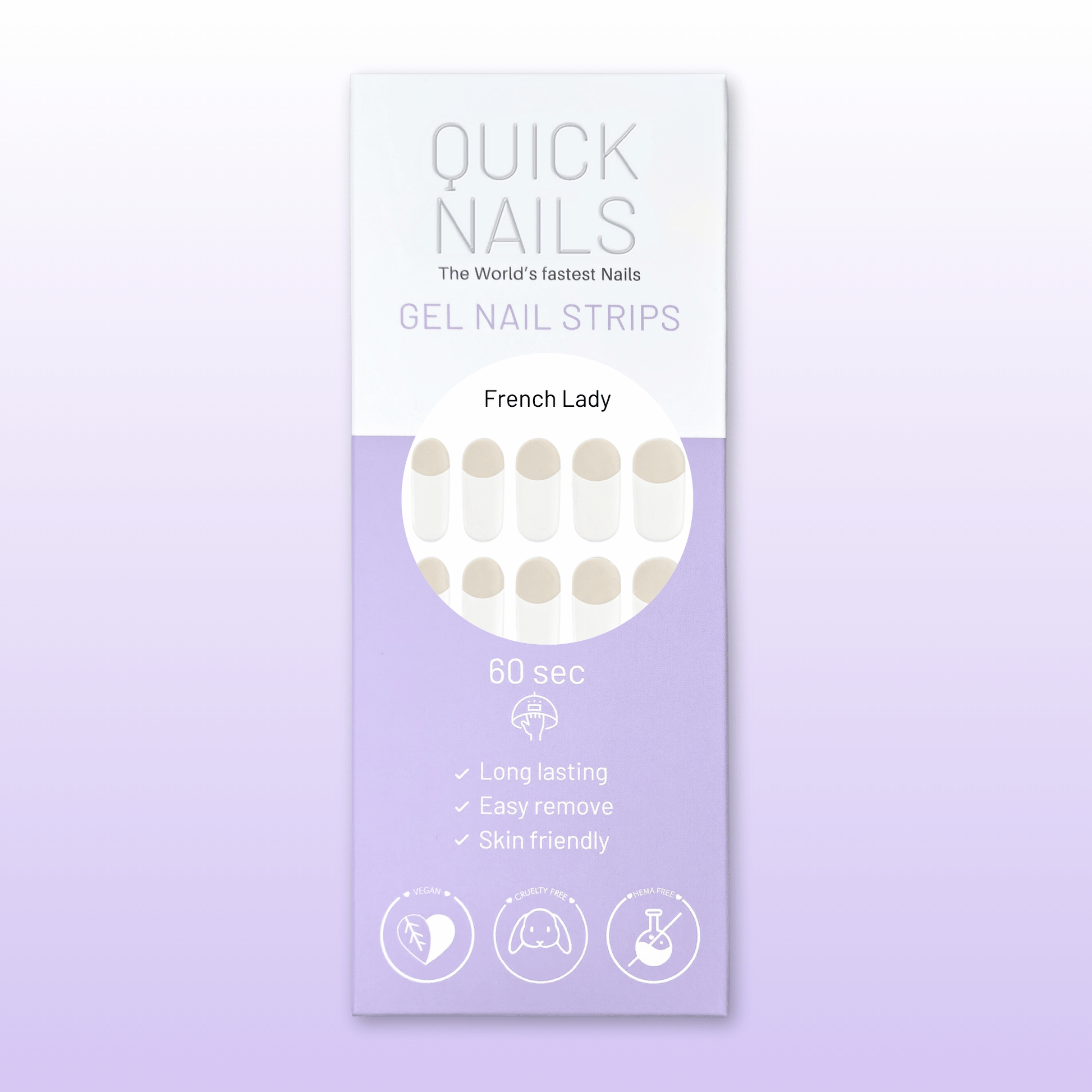 Gel Nail Strip French Lady