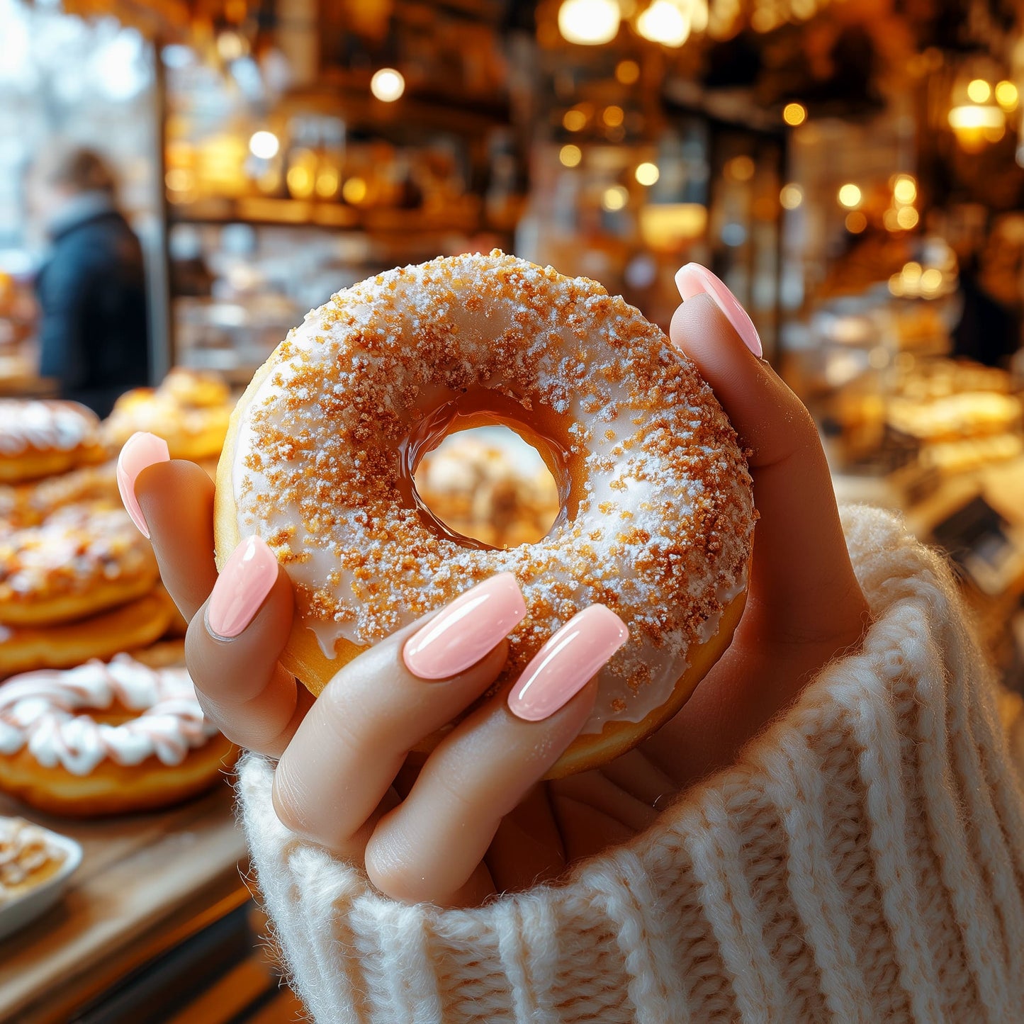 Gel Nail Strip Frosted Donut