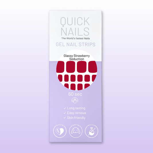 Gel Toe Strip Glassy Strawberry Seduction